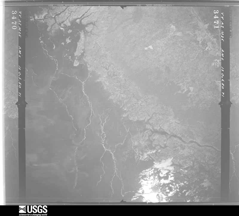 U.S. Geological Survey aerial photograph, 1950-10-13, scale 1:60000