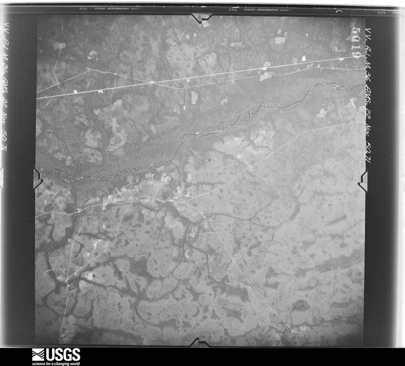U.S. Geological Survey aerial photograph, 1950-11-22, scale 1:59000