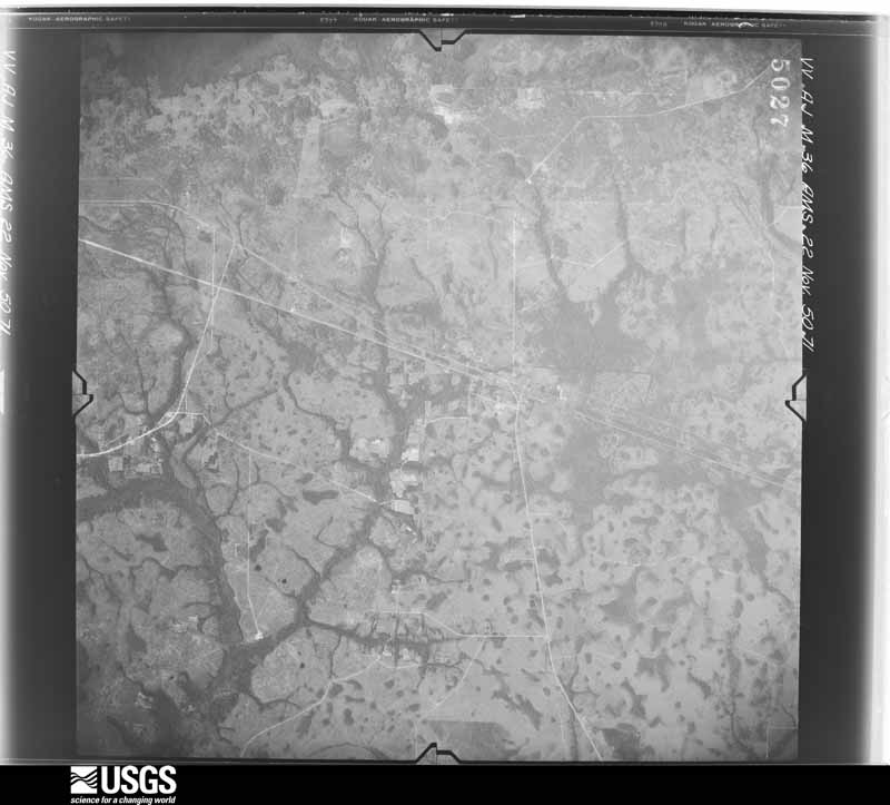 U.S. Geological Survey aerial photograph, 1950-11-22, scale 1:59000