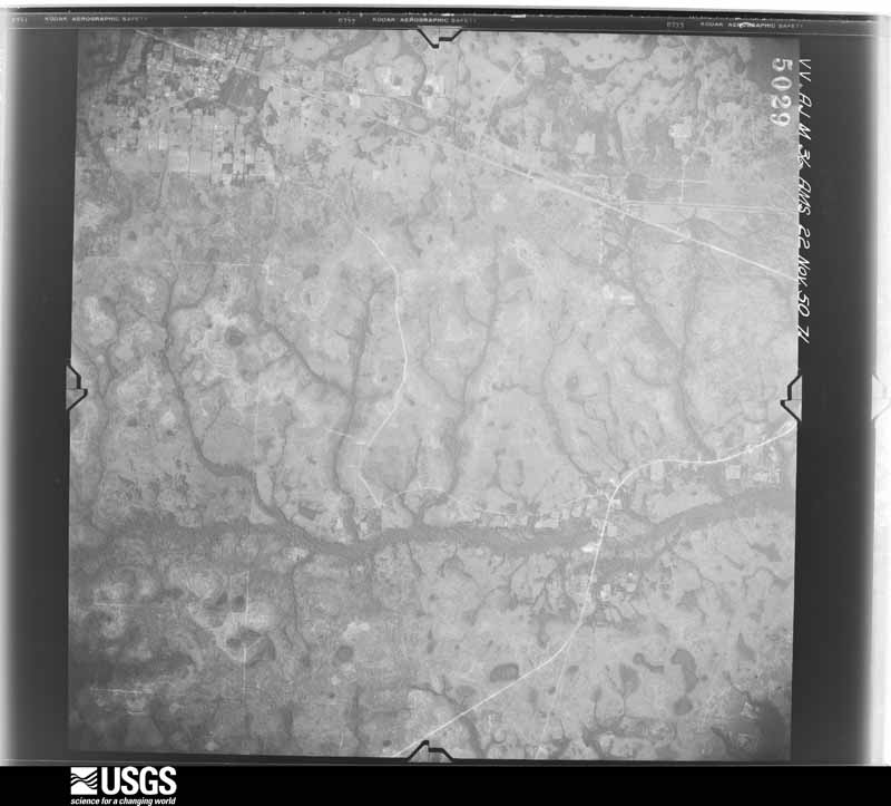 U.S. Geological Survey aerial photograph, 1950-11-22, scale 1:59000