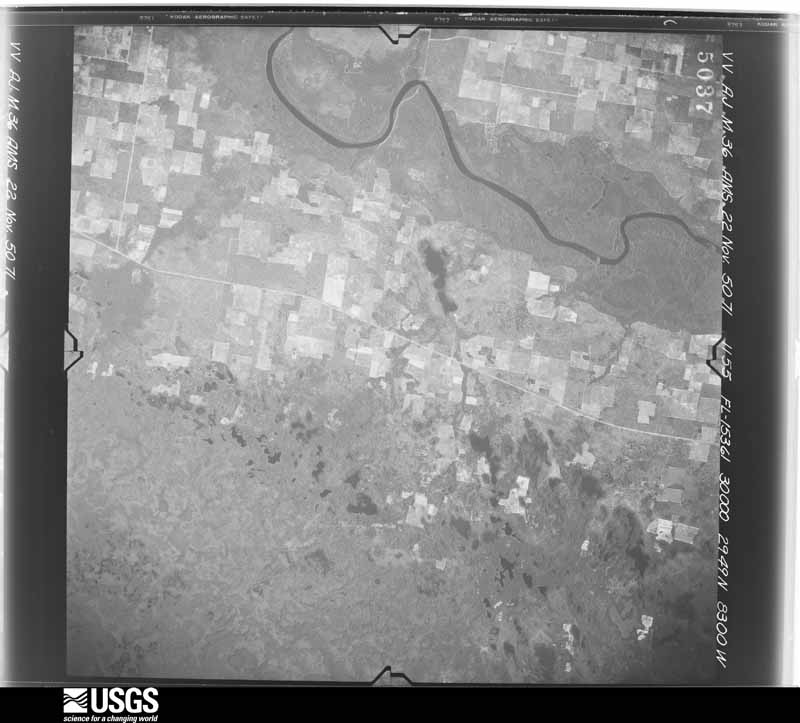 U.S. Geological Survey aerial photograph, 1950-11-22, scale 1:59000