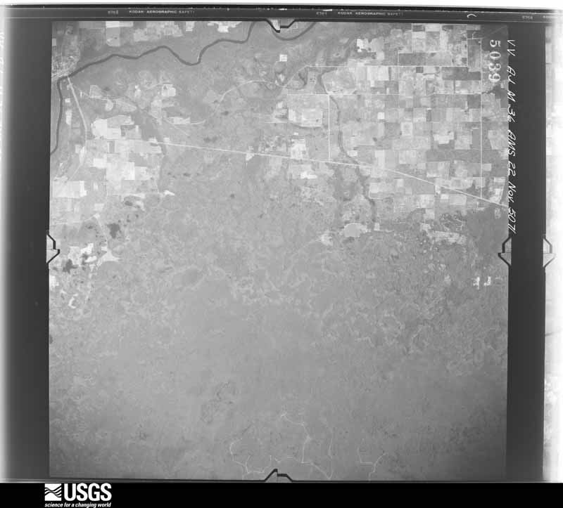 U.S. Geological Survey aerial photograph, 1950-11-22, scale 1:59000