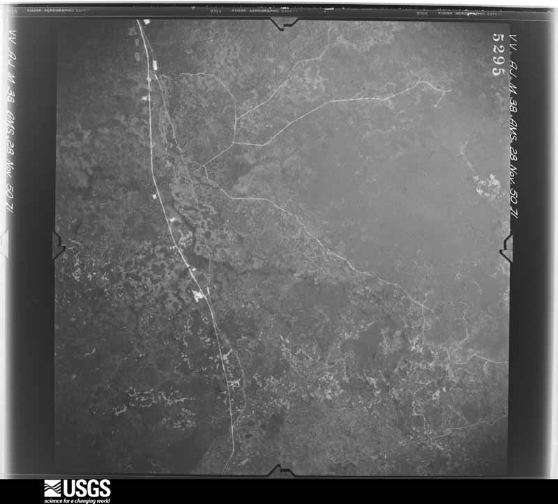 U.S. Geological Survey aerial photograph, 1950-11-28, scale 1:60000