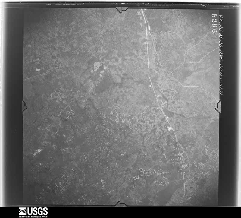 U.S. Geological Survey aerial photograph, 1950-11-28, scale 1:60000