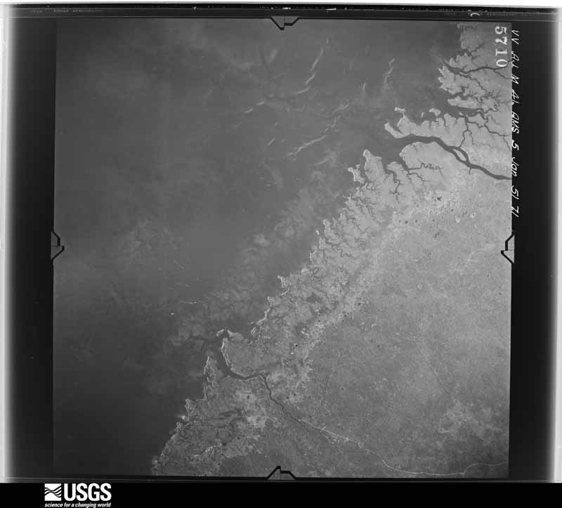 U.S. Geological Survey aerial photograph, 1951-01-05, scale 1:60000