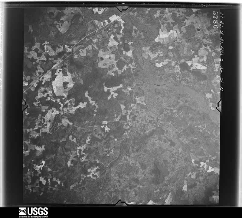 U.S. Geological Survey aerial photograph, 1951-01-05, scale 1:60000