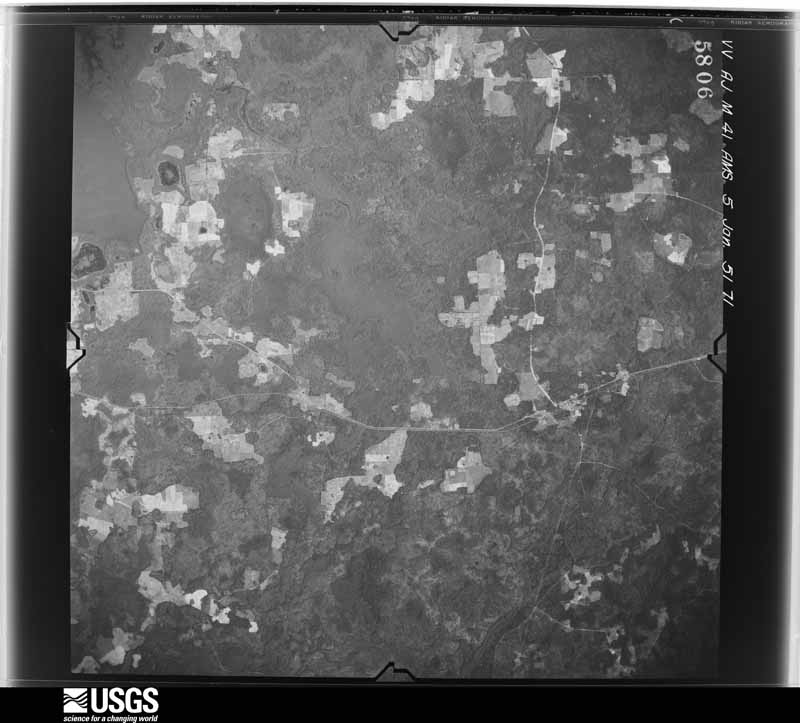 U.S. Geological Survey aerial photograph, 1951-01-05, scale 1:60000