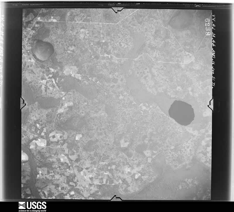 U.S. Geological Survey aerial photograph, 1951-01-16, scale 1:59000