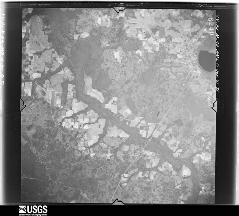 U.S. Geological Survey aerial photograph, 1951-01-16, scale 1:59000
