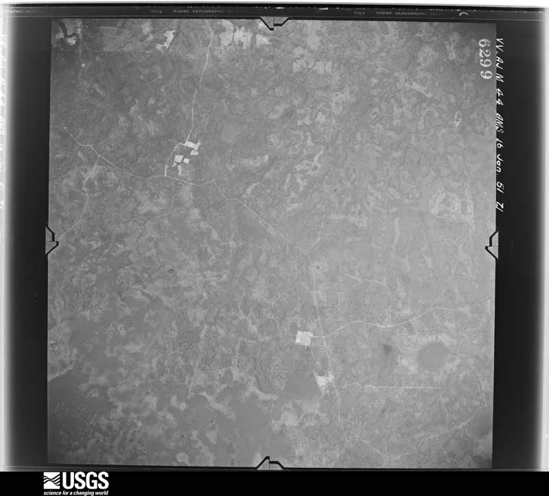 U.S. Geological Survey aerial photograph, 1951-01-16, scale 1:59000