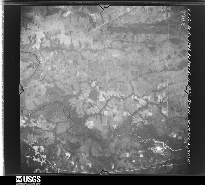 U.S. Geological Survey aerial photograph, 1951-03-30, scale 1:59000