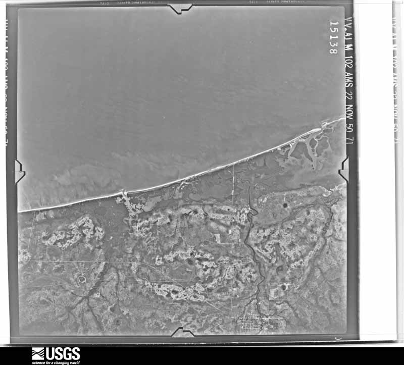 U.S. Geological Survey aerial photograph, 1950-11-22, scale 1:60000