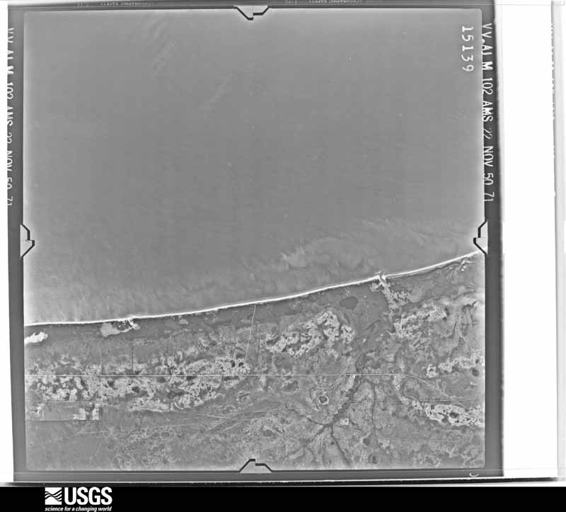 U.S. Geological Survey aerial photograph, 1950-11-22, scale 1:60000
