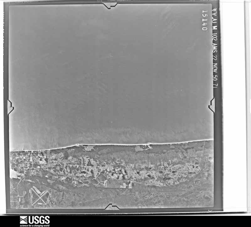 U.S. Geological Survey aerial photograph, 1950-11-22, scale 1:60000