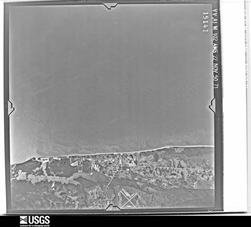 U.S. Geological Survey aerial photograph, 1950-11-22, scale 1:60000