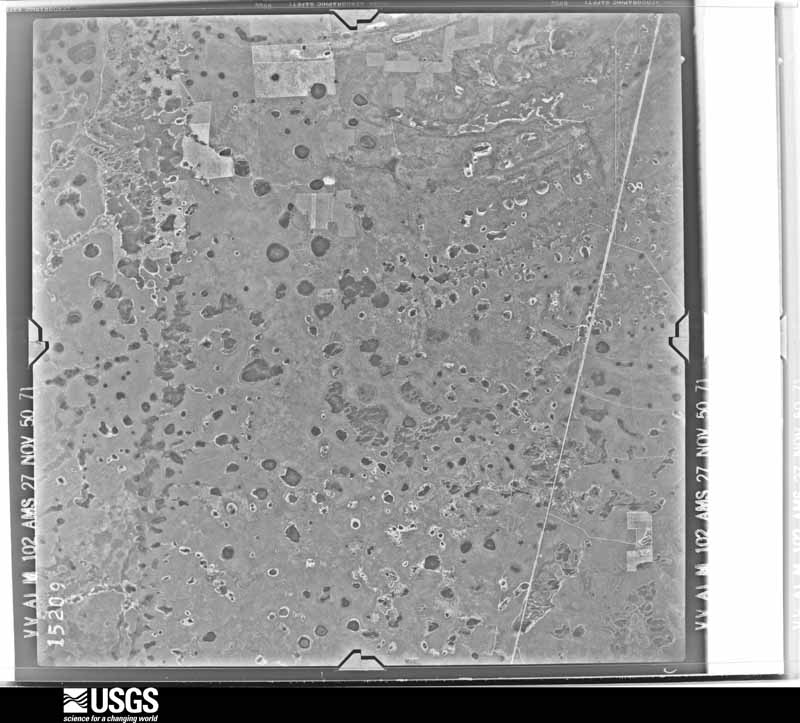 U.S. Geological Survey aerial photograph, 1950-11-27, scale 1:60000