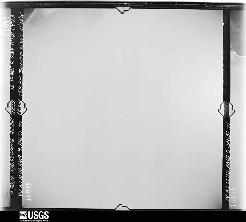 U.S. Geological Survey aerial photograph, 1951-01-09, scale 1:60000