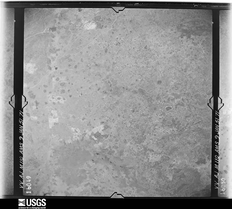 U.S. Geological Survey aerial photograph, 1951-01-09, scale 1:60000