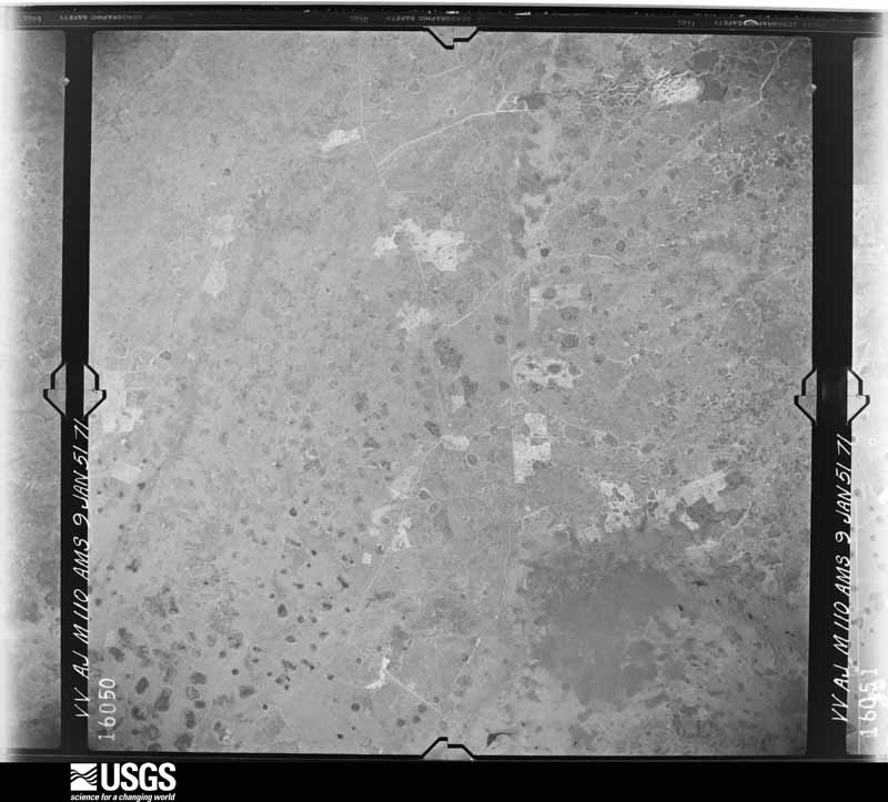 U.S. Geological Survey aerial photograph, 1951-01-09, scale 1:60000