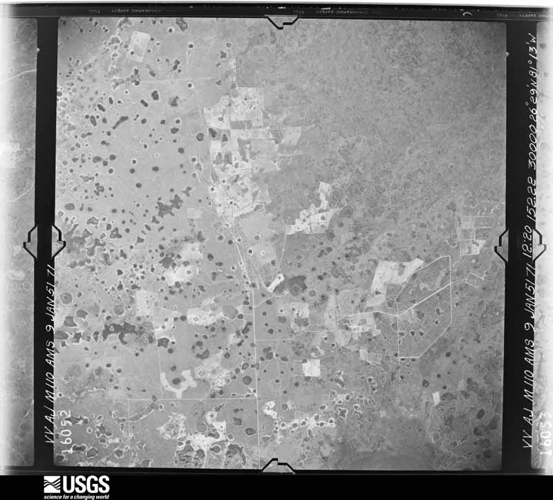 U.S. Geological Survey aerial photograph, 1951-01-09, scale 1:60000