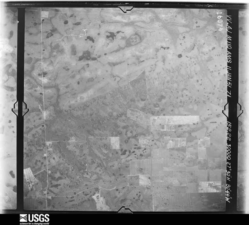 U.S. Geological Survey aerial photograph, 1951-01-11, scale 1:57000