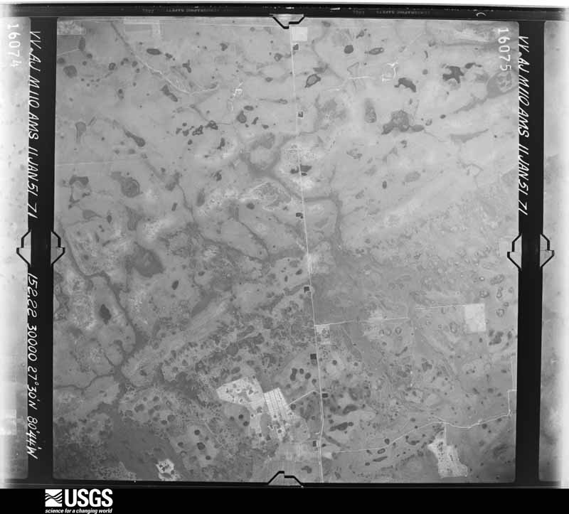 U.S. Geological Survey aerial photograph, 1951-01-11, scale 1:57000