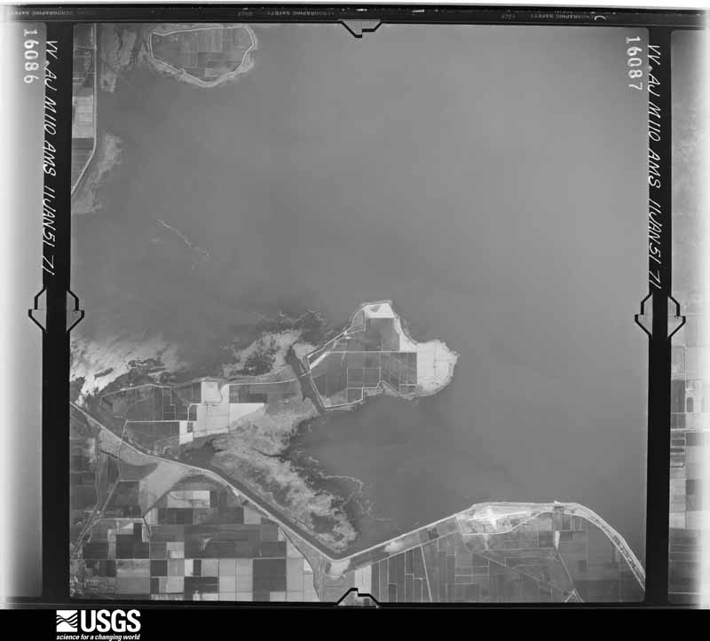 U.S. Geological Survey aerial photograph, 1951-01-11, scale 1:57000
