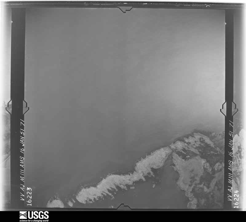 U.S. Geological Survey aerial photograph, 1951-01-16, scale 1:60000