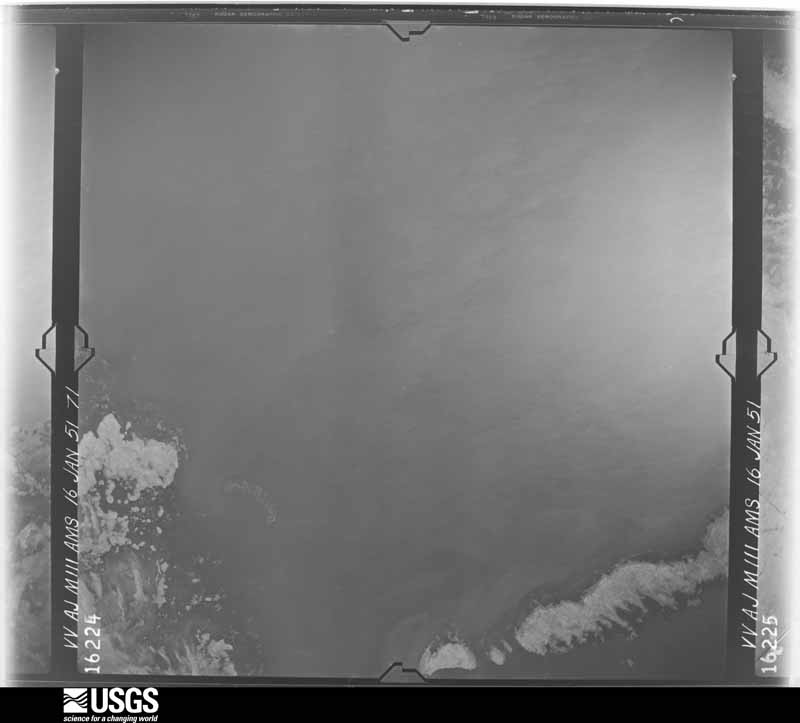 U.S. Geological Survey aerial photograph, 1951-01-16, scale 1:60000
