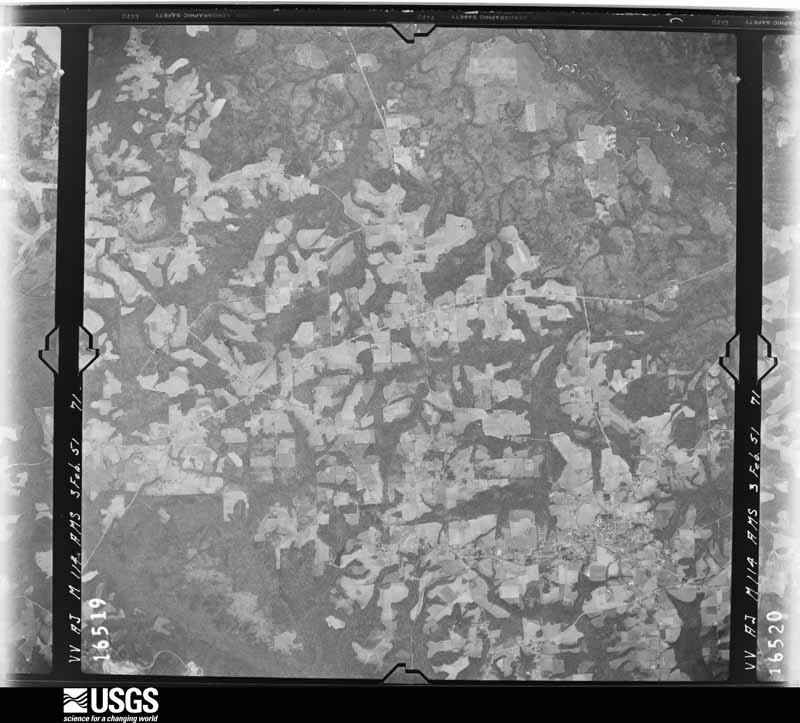 U.S. Geological Survey aerial photograph, 1951-02-03, scale 1:57000
