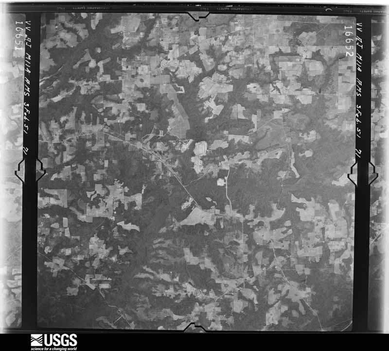 U.S. Geological Survey aerial photograph, 1951-02-03, scale 1:60000