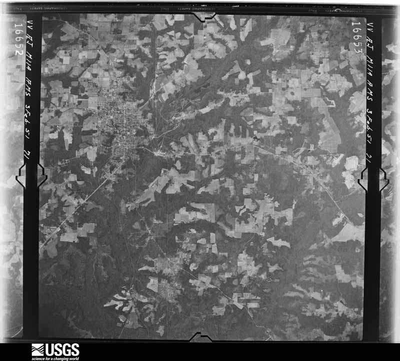 U.S. Geological Survey aerial photograph, 1951-02-03, scale 1:60000