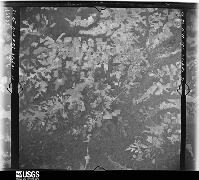 U.S. Geological Survey aerial photograph, 1951-02-03, scale 1:60000
