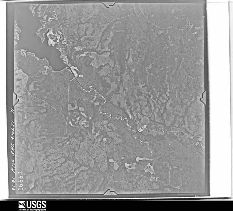 U.S. Geological Survey aerial photograph, 1951-02-04, scale 1:60000