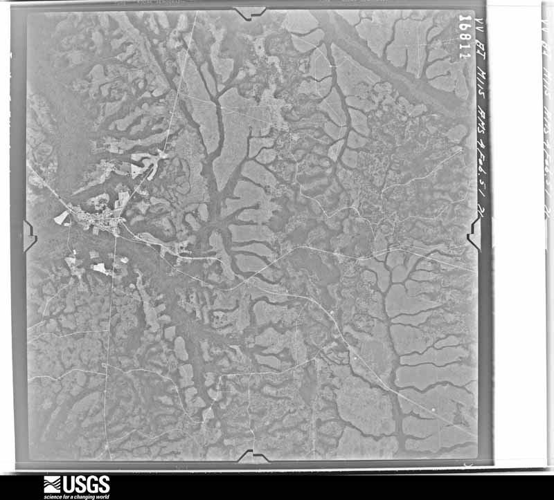 U.S. Geological Survey aerial photograph, 1951-02-04, scale 1:60000