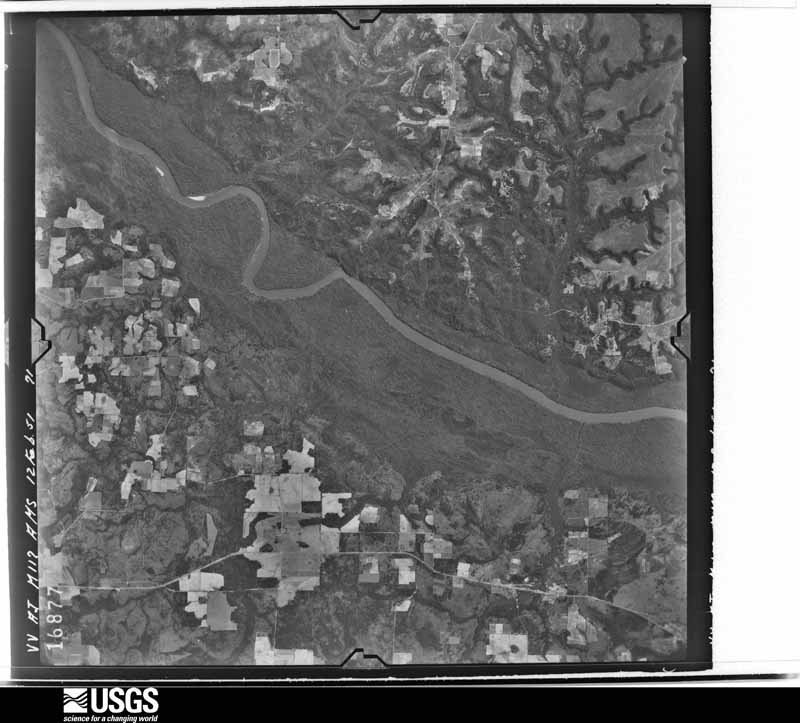 U.S. Geological Survey aerial photograph, 1951-02-12, scale 1:60000