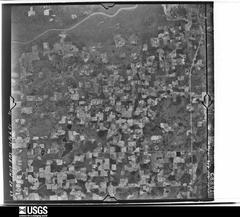 U.S. Geological Survey aerial photograph, 1951-02-12, scale 1:60000