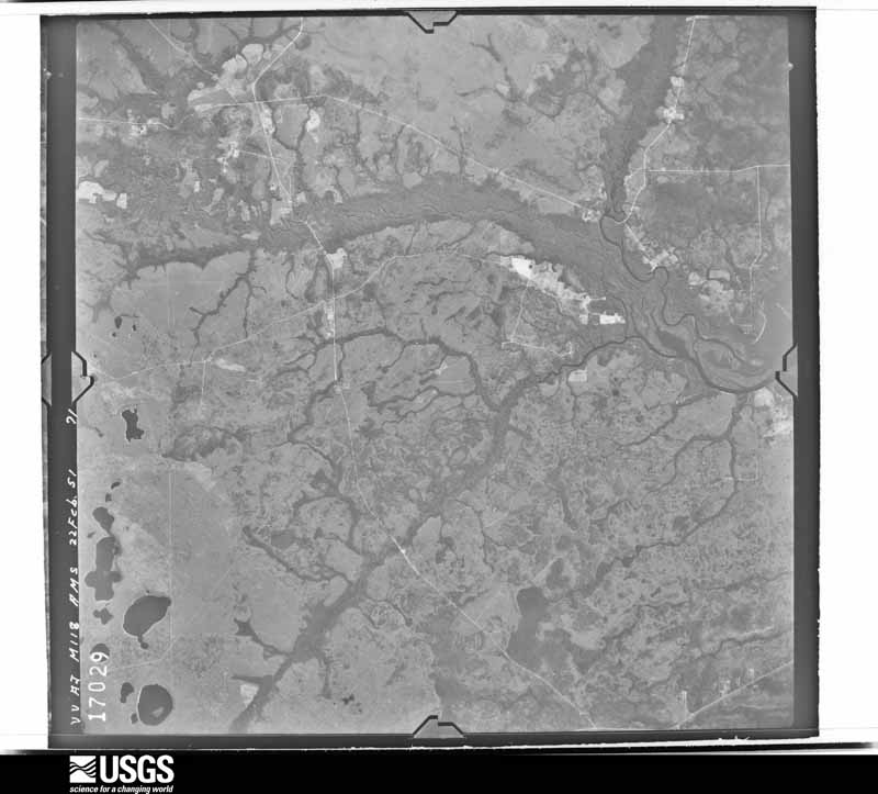 U.S. Geological Survey aerial photograph, 1951-02-22, scale 1:60000