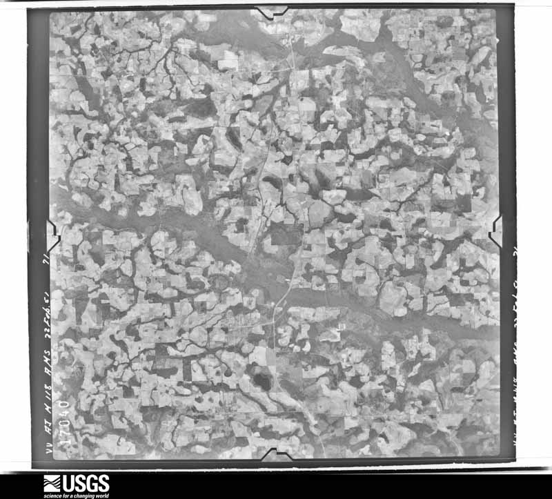 U.S. Geological Survey aerial photograph, 1951-02-22, scale 1:60000