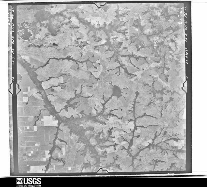 U.S. Geological Survey aerial photograph, 1951-02-22, scale 1:60000