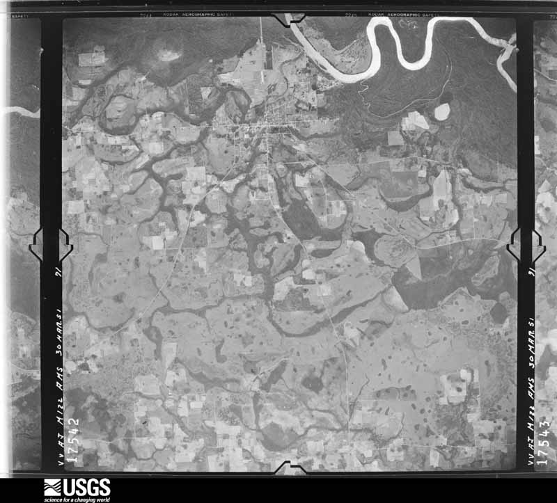 U.S. Geological Survey aerial photograph, 1951-03-30, scale 1:60000