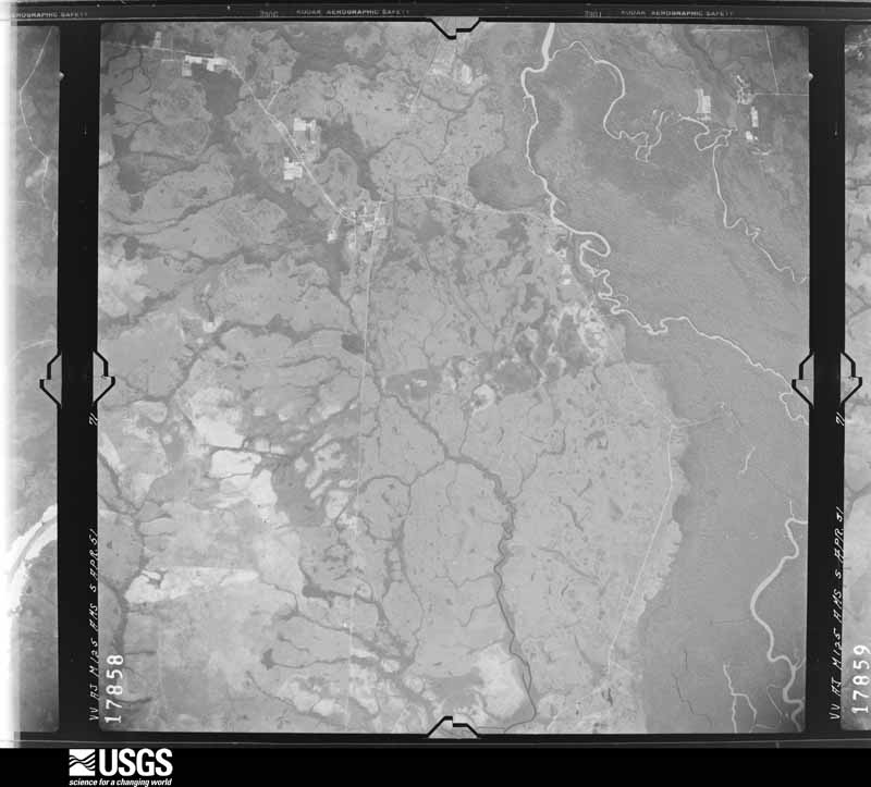 U.S. Geological Survey aerial photograph, 1951-04-05, scale 1:57000