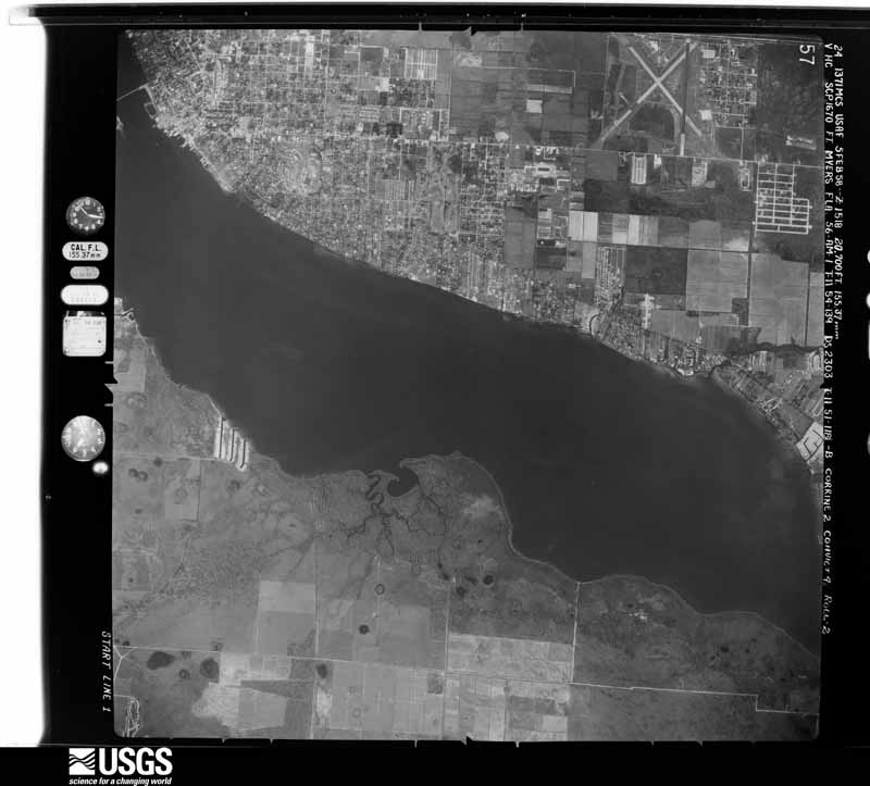 U.S. Geological Survey aerial photograph, 1958-02-05, scale 1:41112