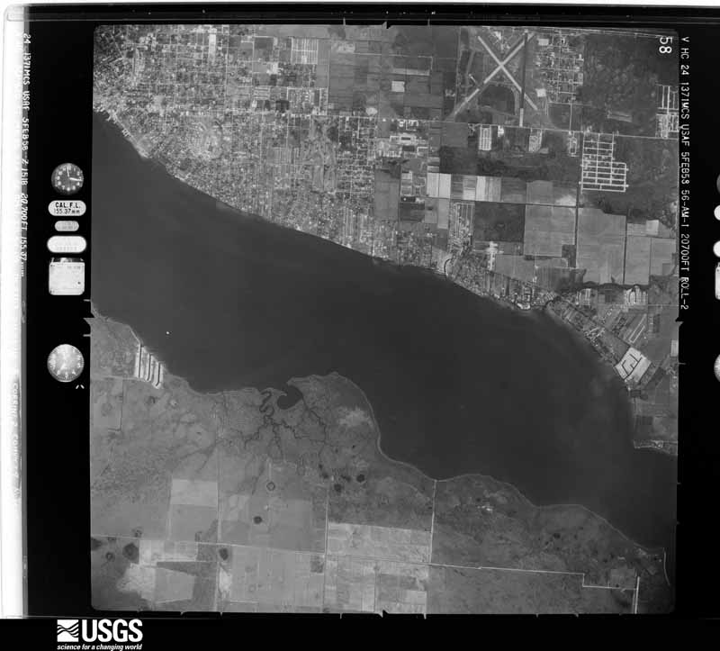 U.S. Geological Survey aerial photograph, 1958-02-05, scale 1:41112