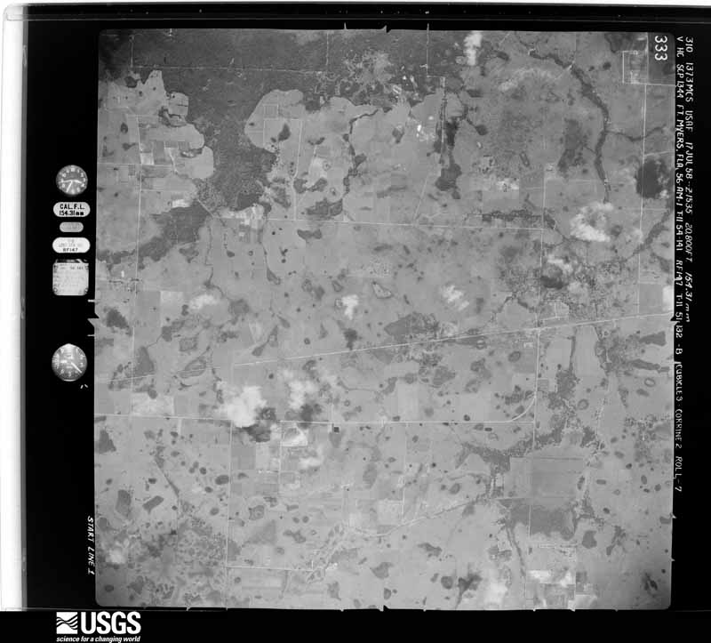 U.S. Geological Survey aerial photograph, 1958-07-17, scale 1:46092