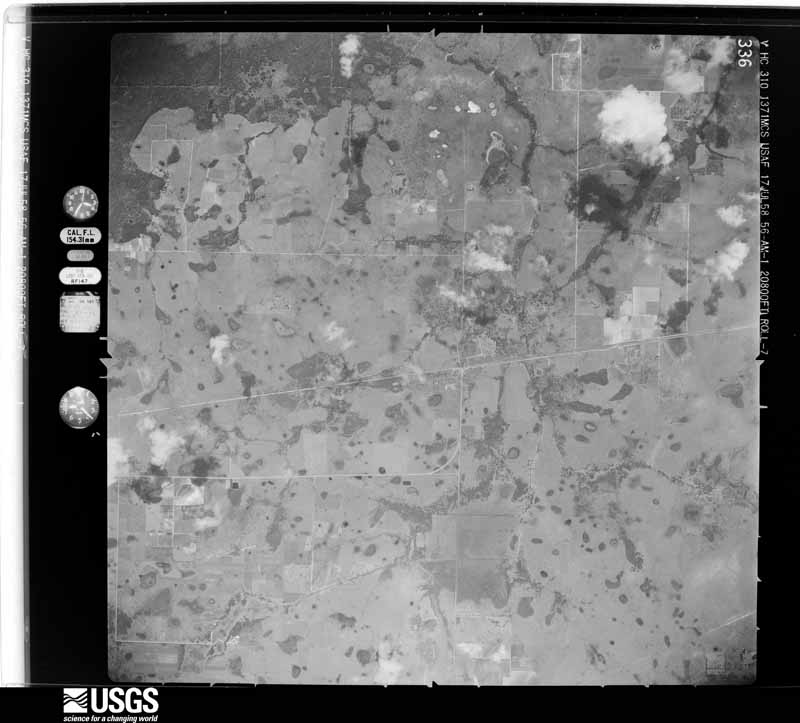 U.S. Geological Survey aerial photograph, 1958-07-17, scale 1:46092