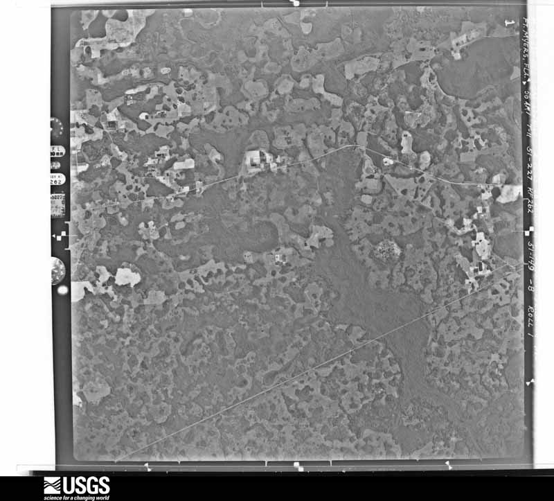 U.S. Geological Survey aerial photograph, 1960-01-22, scale 1:58601