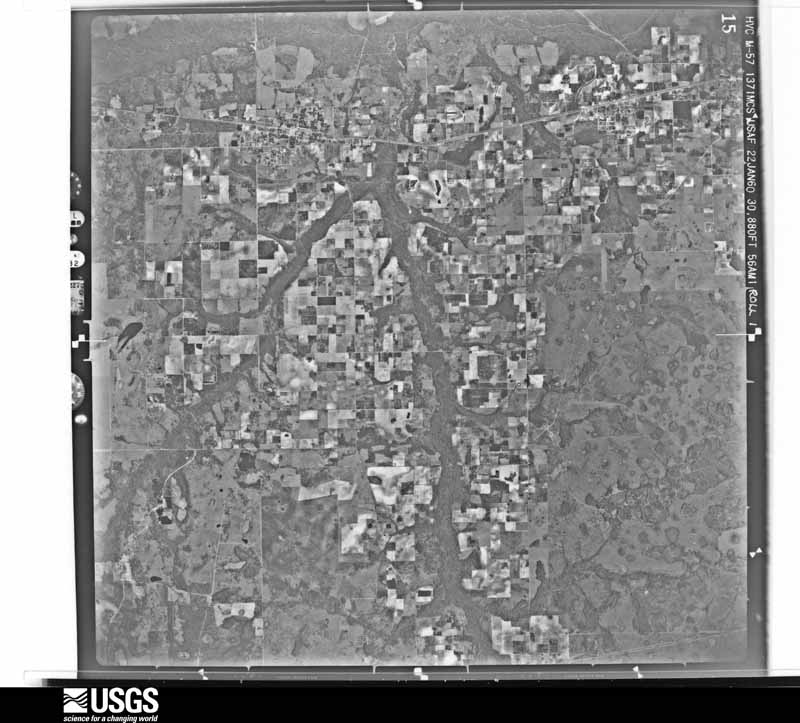 U.S. Geological Survey aerial photograph, 1960-01-22, scale 1:61445
