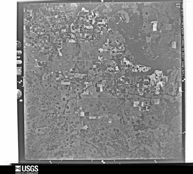 U.S. Geological Survey aerial photograph, 1960-01-22, scale 1:61445