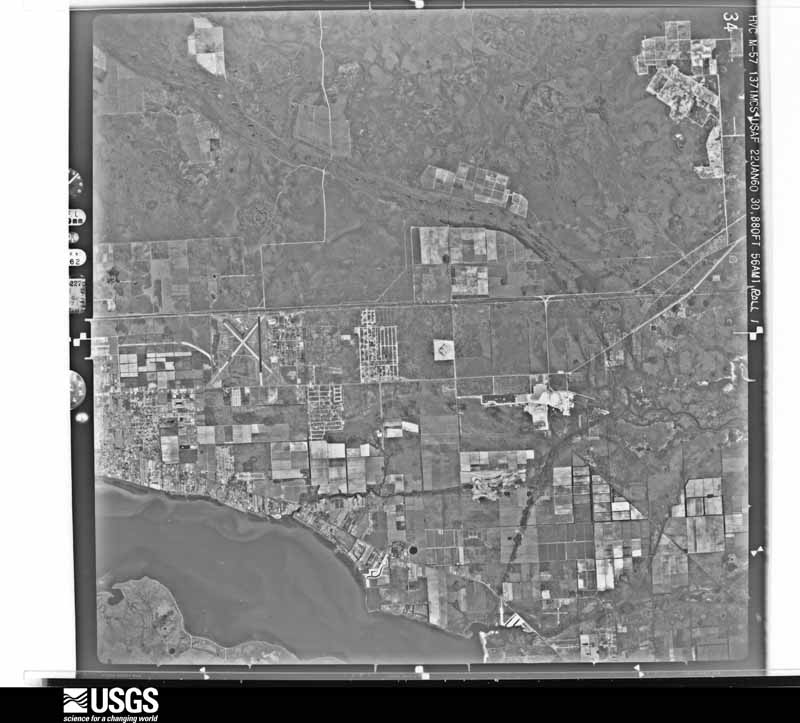 U.S. Geological Survey aerial photograph, 1960-01-22, scale 1:60481